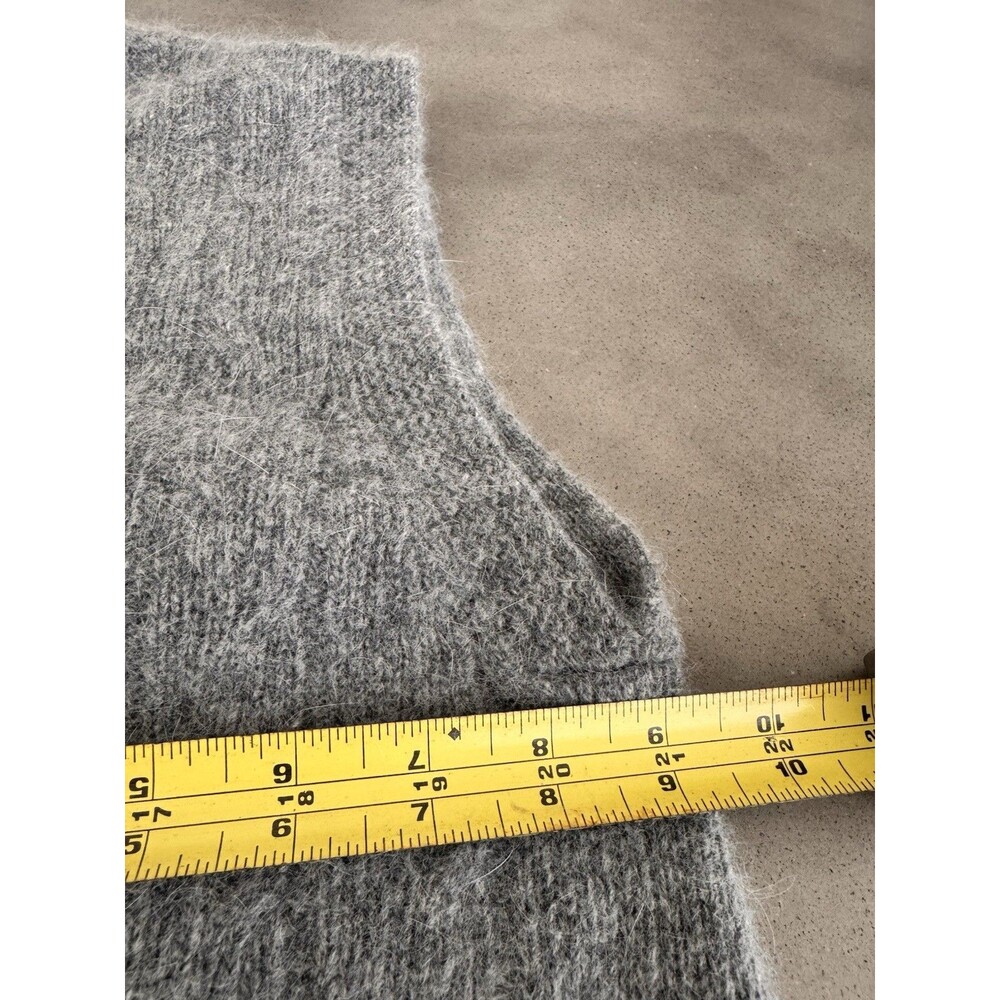 Vintage Nordstrom Lambswool Angora Sweater Vest Large Gray - Picture 6 of 7